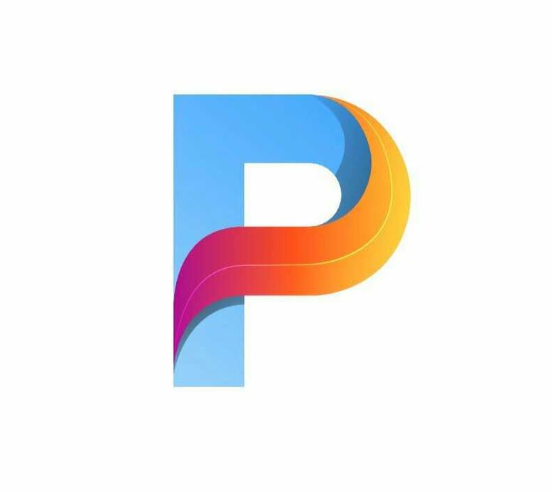 3D letter "P" logo