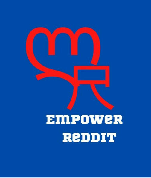 Monogram logo icon ,with wordmark logo ,for "Empower Reddit " ( empowerment brand )